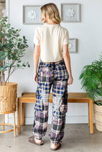 Black Multi Pocket Plaid Patchwork Oli&Hali Pants