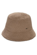 C.C Solid Short Hair Faux Fur Winter Bucket Hat: Dark Gray