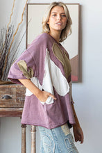 Washed Oversized Oli&Hali Tee: Dark Lilac