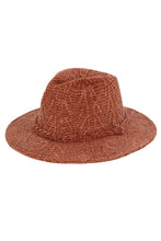 Chenille Pattern and Braided Band Winter Fedora: Beige