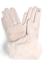 Solid Faux Fur Cuffs Gloves