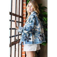 Denim Daisy Applique Distressed Oli&Hali Jacket