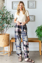 Black Multi Pocket Plaid Patchwork Oli&Hali Pants