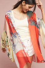 Orange Mystical Garden Ruffle Sleeve SAACHI Kimono