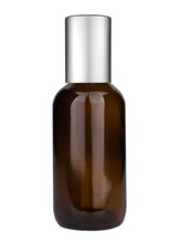 Boston Round Amber Bottle -60ml: Shiny Black