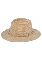 Chenille Pattern and Braided Band Winter Fedora: Beige