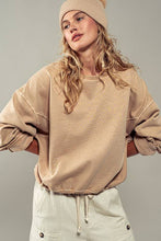 Organic Lazy Days Pigment Washed Urban Daizy Sweatshirt : Timeless Taupe