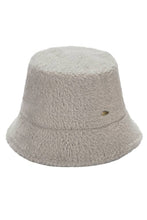 C.C Solid Short Hair Faux Fur Winter Bucket Hat: Dark Gray