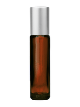 Cylinder Amber Glass Bottle- 9ml: Shiny Black