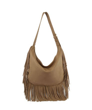 Fringe Tassel Shoulder Handbag Purse JY-0391: Taupe