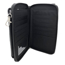 Western Fringe Women's Crossbody Phone Wallet: Black