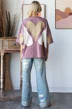 Washed Oversized Oli&Hali Tee: Dark Lilac