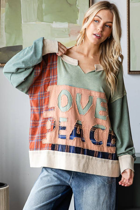 Love & Peace Oli&Hali Pullover: Blue