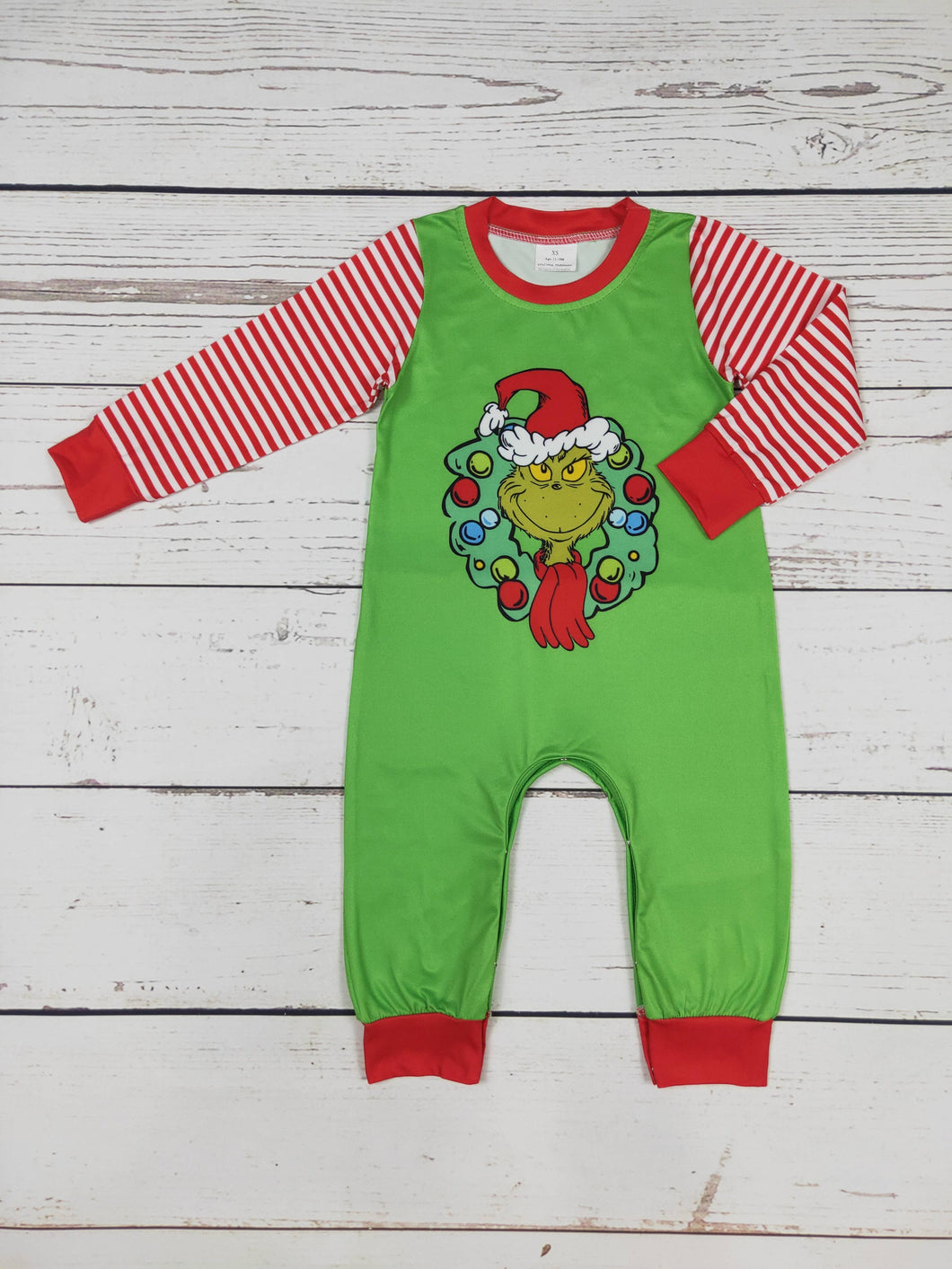 Grinch Christmas Boy Romper