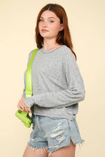 Oversized Casual Knit Top: Heather Grey