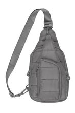 C.C Solid Puffer Padding Sling Bag: Grey