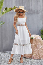 White Lace Strap Maxi Dress