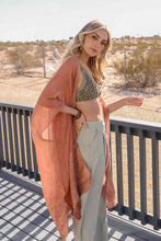 Clay Stylish Sequin Detailed Kimono