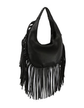 Gorgeous Fringe Accented Hobo Handbag: DX-0191-BG