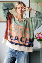 Love & Peace Oli&Hali Pullover: Blue