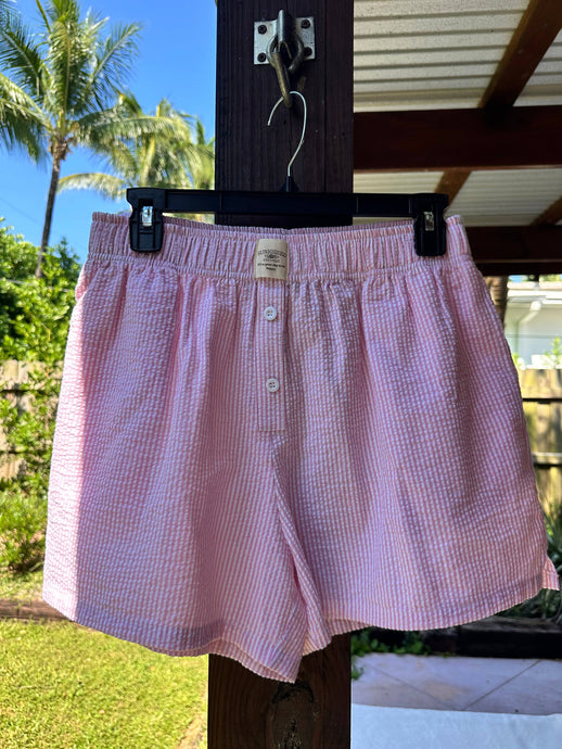 Everyday Boxer Shorts: Pink Seersucker