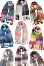 C.C Multi Color Block Plaid Check Pattern Woven Winter Scarf: 1