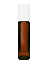 Cylinder Amber Glass Bottle- 9ml: Shiny Black