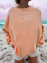 Sunkissedcoconut Embroider Sweatshirt: Sherbet Orange