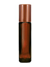 Cylinder Amber Glass Bottle- 9ml: Shiny Black