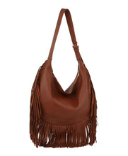 Fringe Tassel Shoulder Handbag Purse JY-0391: Taupe