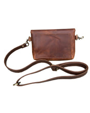 Light Brown crazy horse genuine leather crossbody