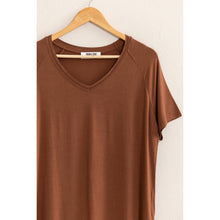 Short Sleeve V Neck HYFVE Top: Taupe