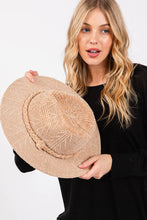 Chenille Pattern and Braided Band Winter Fedora: Beige