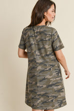 Army Green Camo Crisscross V Neck Dress 12/28/24 9399