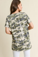 Army Green Camo Crisscross Short Sleeve Top 12/28/24 9409