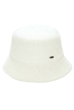 C.C Solid Short Hair Faux Fur Winter Bucket Hat: Burgundy