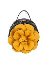 Raised Flower Petite Handbag: Red