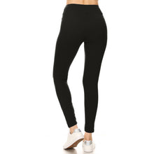 3" Yoga Band Buttery Soft Solid Leggings: Black