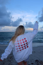 Ombre Hearts Embroider Sweatshirt: Pearl Grey