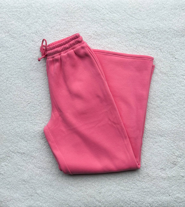 Sunkissedcoconut Blank Flare Sweatpants: Hibiscus Pink