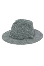 Chenille Pattern and Braided Band Winter Fedora: Beige