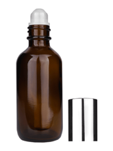 Boston Round Amber Bottle -60ml: Shiny Black