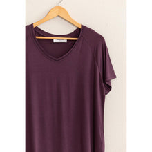 Short Sleeve V Neck HYFVE Top: Taupe