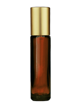 Cylinder Amber Glass Bottle- 9ml: Shiny Black