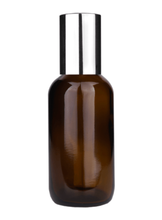 Boston Round Amber Bottle -60ml: Shiny Black