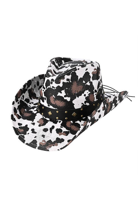 C.C Cow Print Cowboy Hat