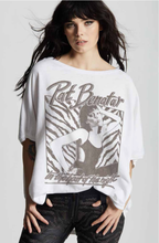 Pat Benatar One Size Burn Out Ss Fleece Top: White