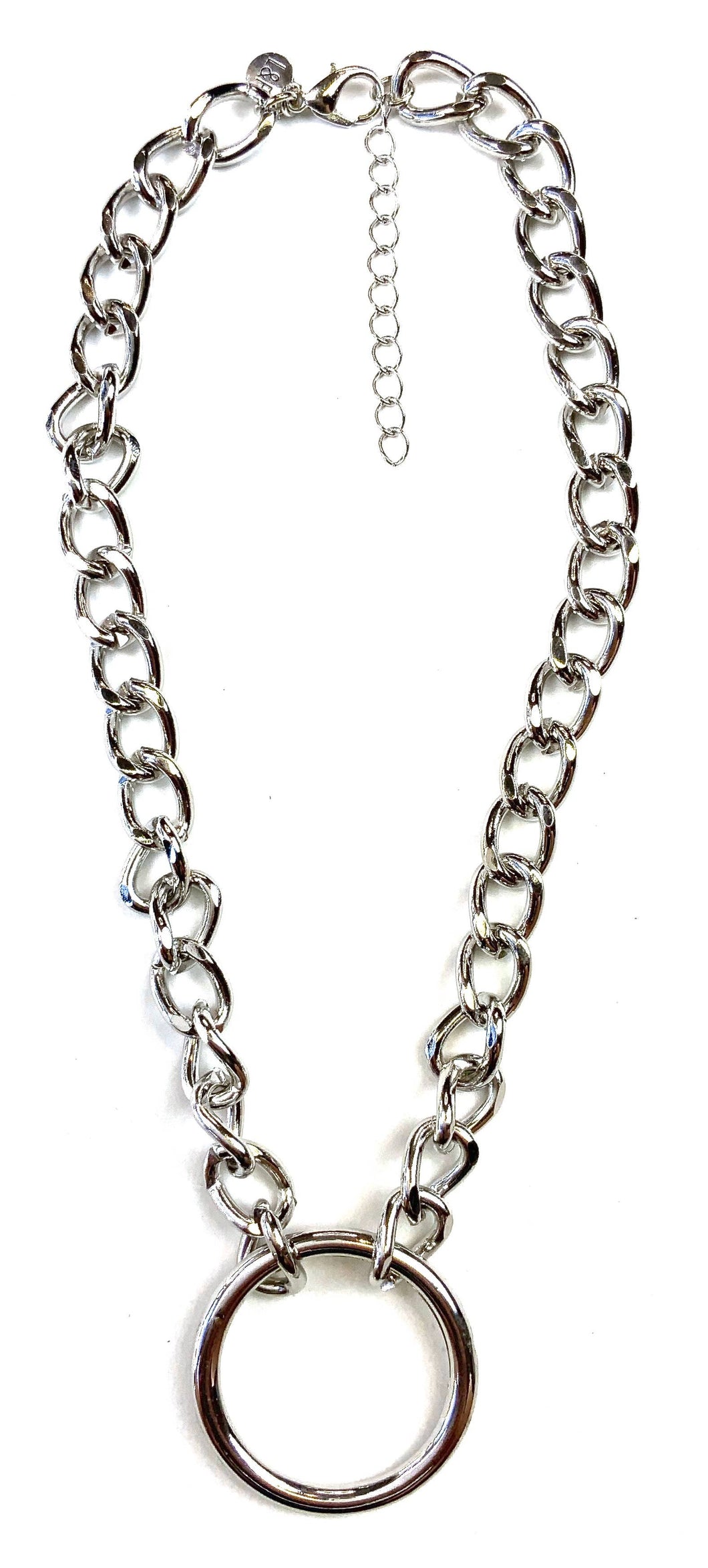 NK-Curb Chain w/Ring-Silver