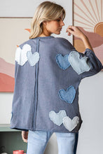 Washed Heart Mix Oli&Hali Tee: Navy