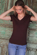 Black V Neck Tee